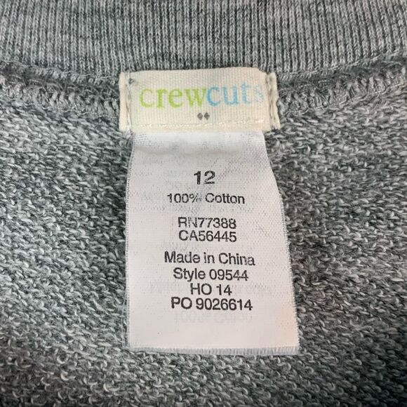 Crewcuts Girls Terry Pullover Beaded Necklace Jersey Short sleeve Dress Grey 12 - Picture 7 of 9